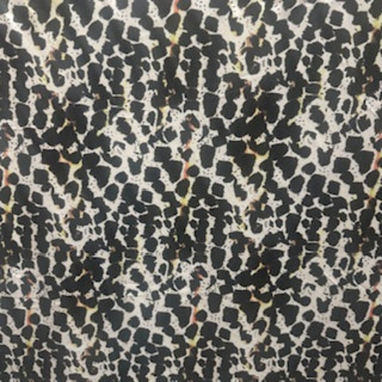 1 Yard Weird Spot Black and White Tricot Fabric Polyester Spandex 58/60 Inches Wide